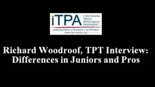 Richard Woodroof Background and Differences in Juniors and Pros