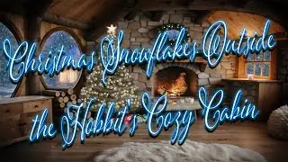 Christmas Snowflakes Outside the Hobbit's Cozy Cabin