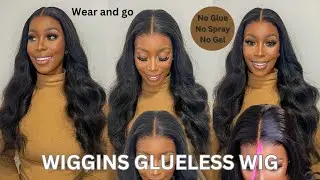 BEST AFFORDABLE GLUELESS WIG | PRE PLUCKED PRE STYLED BODY WAVE CLOSURE WIG INSTALL FT. WIGGINS HAIR