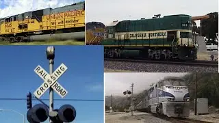 Various Trains and Rare Railroad Crossing Signals in SoCal (2010)