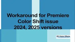 Workaround for Premiere Pro color shift issue