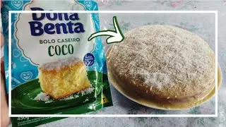 COCONUT CAKE WITH READY-MADE DOUGH DONA BENTA | READY-MADE DOUGH DONA BENTA CAKE - LETÍCIA MARIA