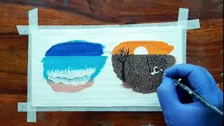 Enjoyment Vs Distress | Abundance Vs Scarcity | Contrasting Painting Series #2 | Acrylic Painting
