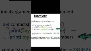 functions + keyword arguments in python #youtubeshorts #python #pythonprogramming #pythontutorial