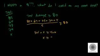 How to Calculate a Needed Grade with Linear Inequalities (An Application)