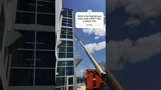 Water fed pole max for me. This was a 5 story, 70-80 ft stairwell. #windowcleaning #windowclean