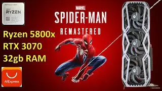 RTX 3070 MLLSE, ALIEXPRESS Triple FAN - Gameplay, Marvel's Spider Man Remastered