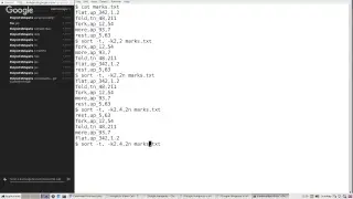 Using the sort command