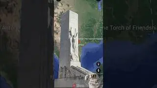 i found the Alamo Cenotaph on google earth #shorts #map #earth #googleearth #ytshortsvideo