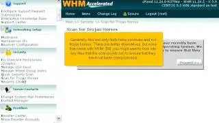 How to run security scans in WHM