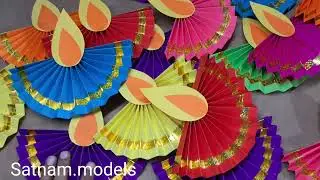 Diya making with paper || diya wall hanging craft idea || Diwali toran || diya craft with paper