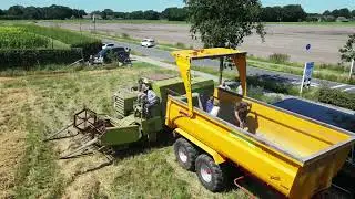 Brouwgerst oogsten met een Claas Cosmos in Ermelo om mooie bieren van de maken 2024
