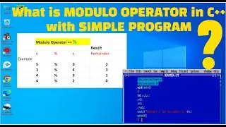 A Simple C++ program to get REMAINDER of two numbers using MODULO OPERATOR(%)  | Learn To Code