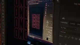 Efeito de Texto em Ondas no Photoshop 🌊 #emilysouzadesign #photoshop #tutorial #texto #ondas #curva