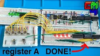 Register A: soldered edition. [Ben Eaters 8bit computer]