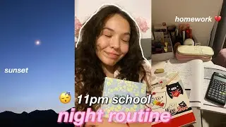 11PM SCHOOL NIGHT ROUTINE | Milana Blogs