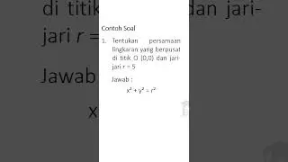 Persamaan Lingkaran #matematika #lingkaran