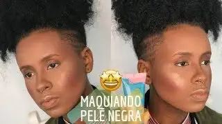 Maquiando pele negra (primeira vez!) utilizando produtos acessíveis