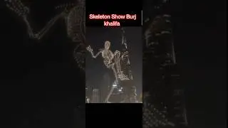 Skeleton Drone Show at Dubai Burj khalifa #viralvideo #viral #viralreels #shortsvideo #funny