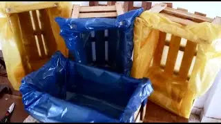 Como construir vasos de planta duráveis a partir de caixotes de feira