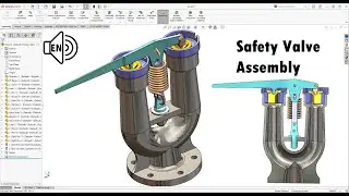 Safety Valve Assembly SolidWorks 2021 complete Tutorial! Slot Mate step by step!