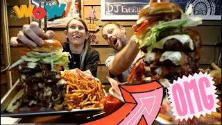 ￼PEARL ROAD TAVERN STACKED BURGER CHALLENGE!!! Molly Schuyler Eats!!! Dan Kennedy Eats!