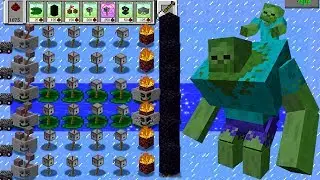 Plants vs Zombies Mod Minecraft - GATLING PEA MOD MINECRAFT vs GARGANTUAR FIGHT!