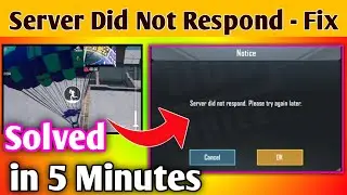 How To Fix Server Did Not Respond Problem In PUBG | Request TimeOut in PUBG