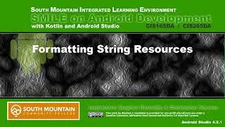 Android 03P - Formatting String Resources