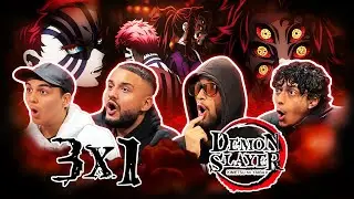 THE UPPER RANK MEETING!! 🔥 |  BROTHERS watch Demon Slayer 3x1 