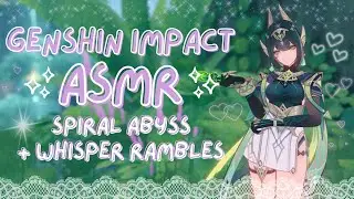 ASMR | spiral abyss & whisper rambles + rain sounds ₊✧ (genshin impact asmr ♡)