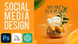 Use AI for Social Media Design: Adobe Photoshop, Midjourney, ChatGPT | Graphic Design Hindi Tutorial