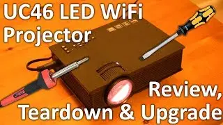 UC46 £50 WiFi projector review, teardown & noisy fan fix