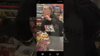 Gas station employee likely on dope or something similar