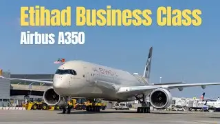 Delhi to Abu Dhabi in Etihad Business Class in Airbus A350