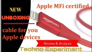 AmazomBasics iphone MFI cable unboxing