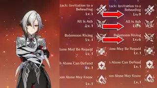 Arlecchino Talent Lv.1 to Lv.9 Comparison