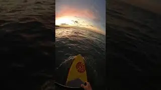 Sunset SUP foil surf
