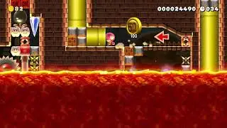 †°マグマパニック∂Magma Panic°† -100sec- by Planetいーぐる [Mario Maker 2]