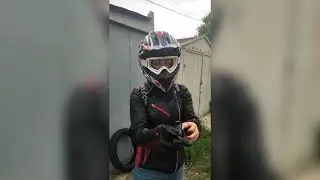 Как перевезти покрышку на мотоцикле/лайфхак