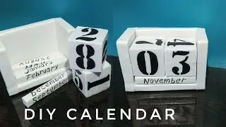 DIY desktop perpetual calendar, DIY calendar, decor, handmade