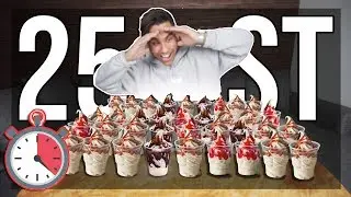 HUR LÅNG TID TAR DET ATT ÄTA 25 GLASSAR FRÅN MCDONALDS? (6000 kalorier)
