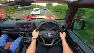 Mahindra Thar roof down | POV drive | Soft top (A/T) | highway run