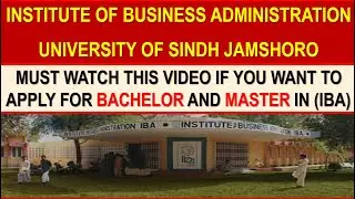 Institute of Business Administration (IBA) | University of Sindh | BBA department Sindh University