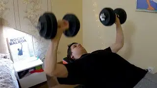 Chest Humiliation at Home with Dumbbells