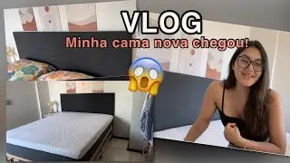 Mini vlog | Chegou a cama nova! Compras pra casa / Emma colchões - Premium hybrid queen