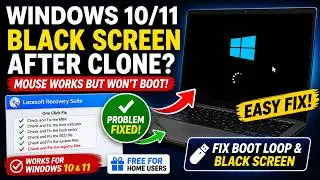 Fix Windows 10/11 Stuck on Black Screen After Clone (Mouse Works) – EASY FIX