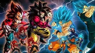Fusion Gogeta OP (Goku SSJ4 & Vegeta SSJ4)(New) VS Fusion Vegito OP( Goku & Vegeta) in 