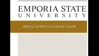 Adding Content to Canvas