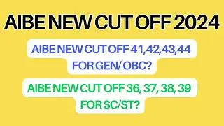 AIBE New CUT OFF Update 2024 | Gen OBC SC ST Cut OFF